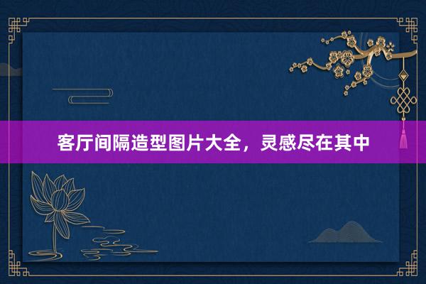 客厅间隔造型图片大全，灵感尽在其中